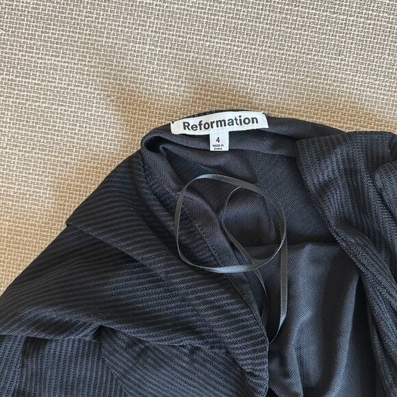 NWT Reformation Sophie Knit Top Sz4 Black - Picture 6 of 9